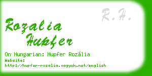 rozalia hupfer business card